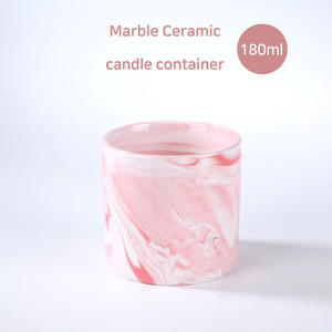 마블캔들용기 유광 핑크 180ml (6온즈-중)캡포함 컬러는 랜덤