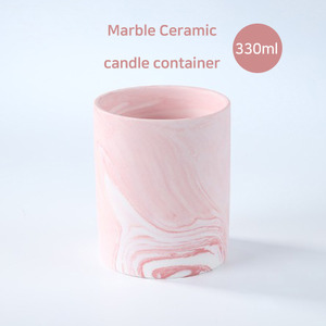 마블캔들용기 무광 핑크 330ml (11온즈-대)